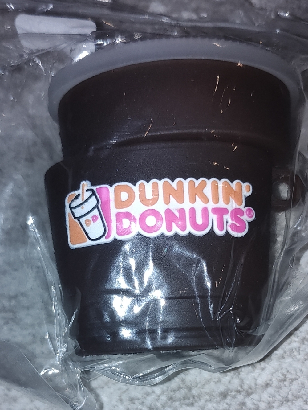 Dunkin Donuts Coffee Cup Keychain Charm Brown Logo Bag Accessory Cute Y2K
